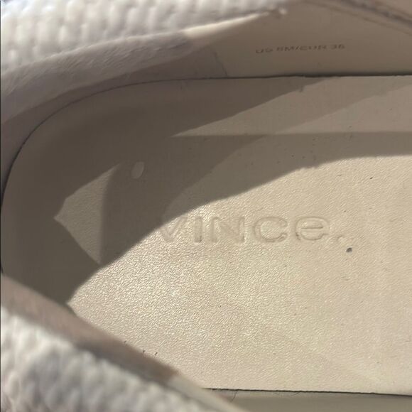 Vince White Slip-On Sneakers with Textured Upper - Picture 2 of 7